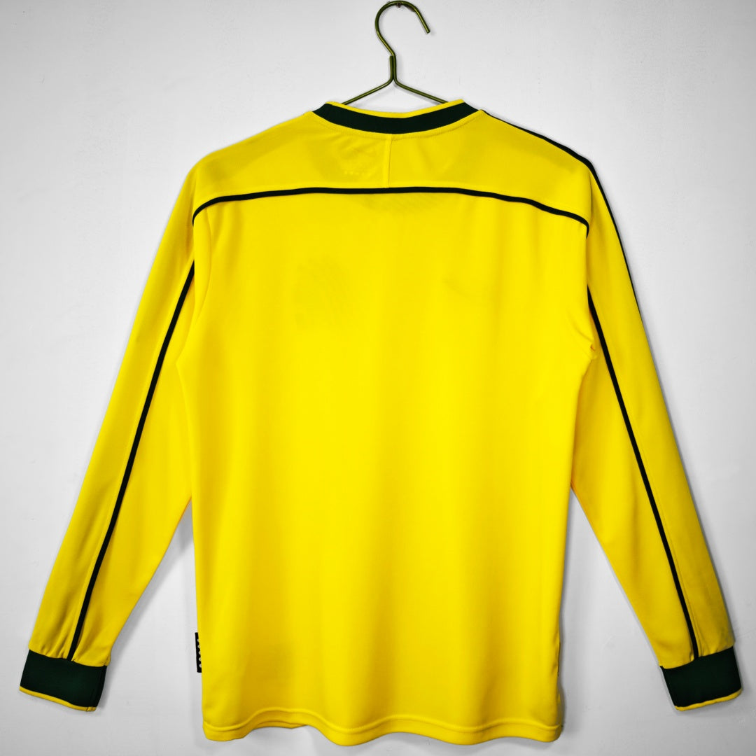 Maillot Rétro Brésil 1998 à Manches Longues – Édition Domicile
