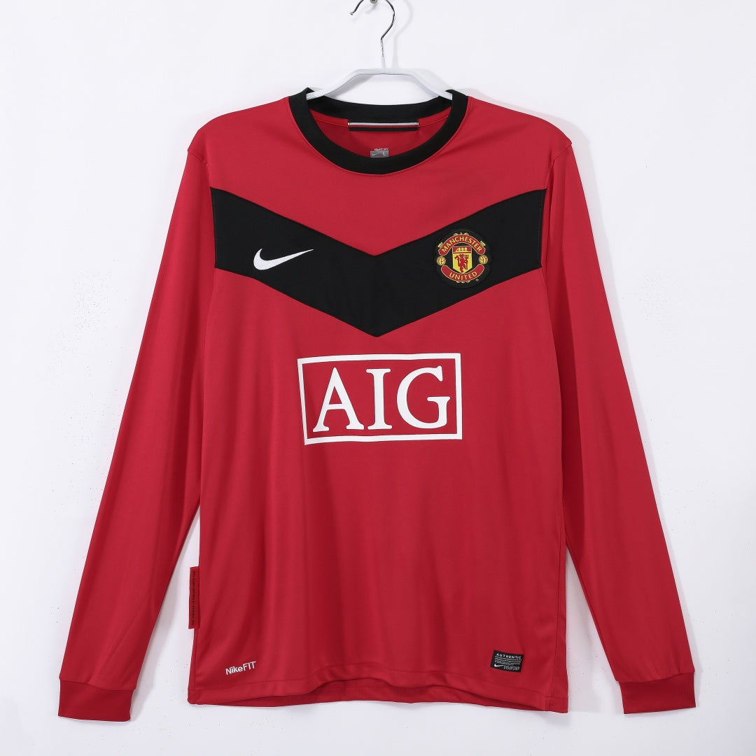 Maillot Rétro Domicile Manchester United 2010 à Manches Longues