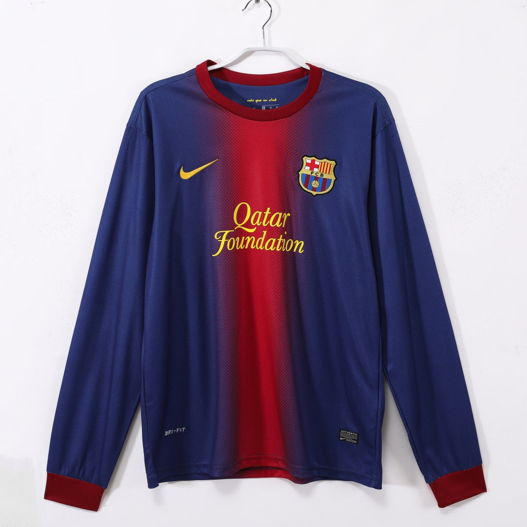 Maillot Rétro FC Barcelone 2012-2013 Domicile à Manches Longues